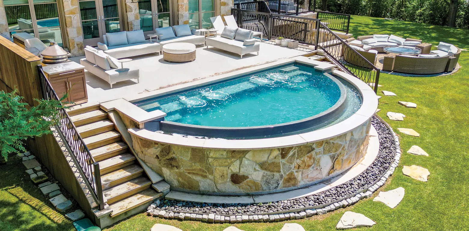 Aviva Pools The COSMOPOLITAN fiberglass pool model