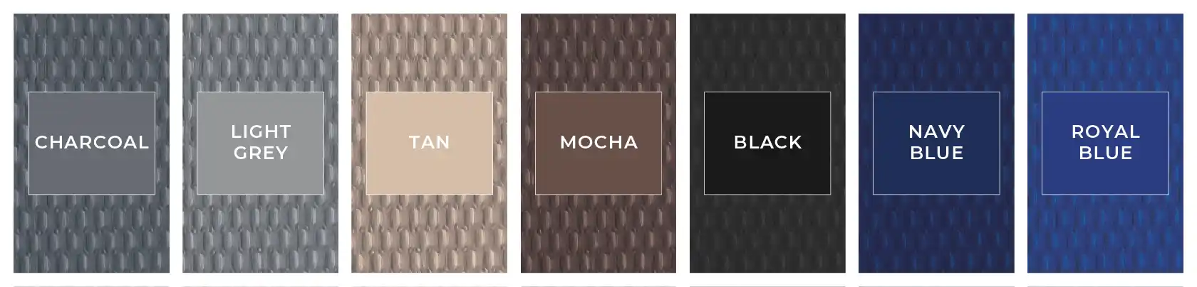 Range of colors of our pool covers