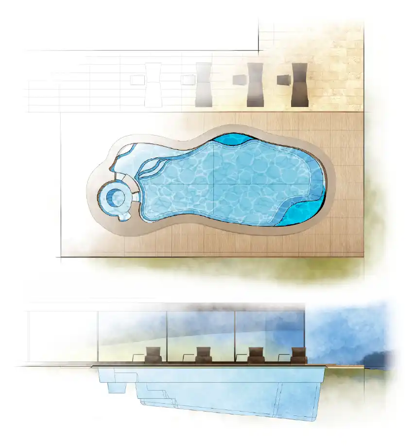 Key features of the Serene backyard pool